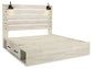 Cambeck  Panel Bed With 4 Storage Drawers