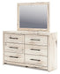 Lawroy King Panel Storage Bed with Mirrored Dresser