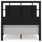 Covetown Full Panel Bed with Mirrored Dresser, Chest and Nightstand