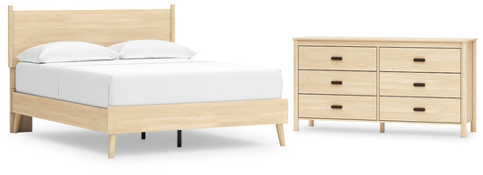 Cabinella Queen Platform Panel Bed with Dresser