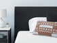 Cadmori Full Upholstered Bed with Mirrored Dresser, Chest and Nightstand