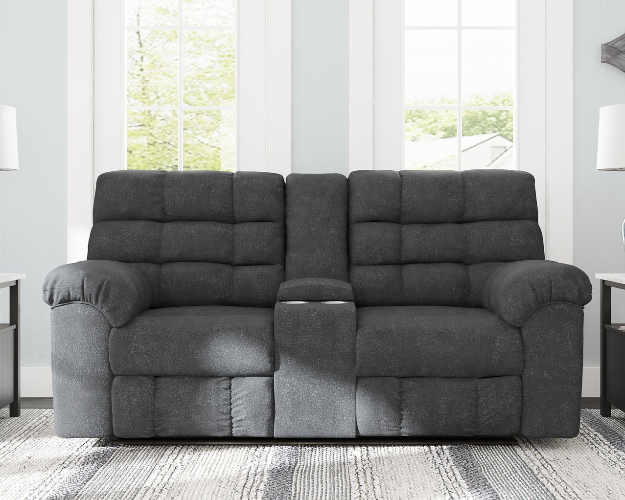 Wilhurst Double Rec Loveseat w/Console