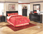 Huey Vineyard Full Sleigh Headboard with Mirrored Dresser, Chest and Nightstand