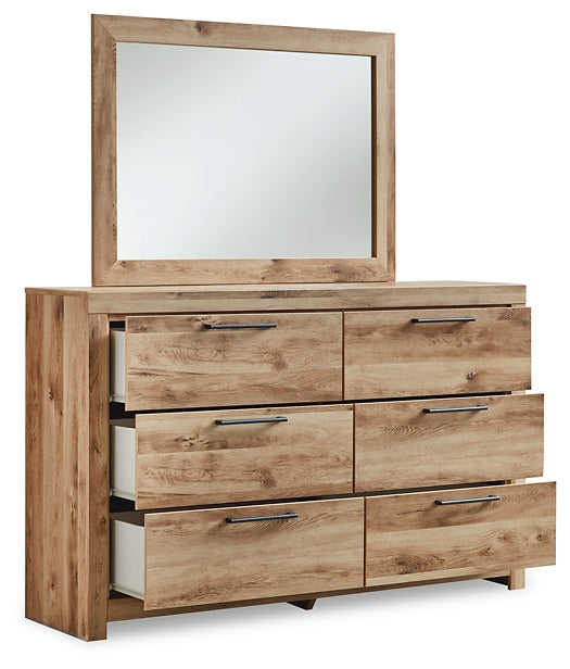 Hyanna Twin Panel Bed with Storage with Mirrored Dresser, Chest and 2 Nightstands